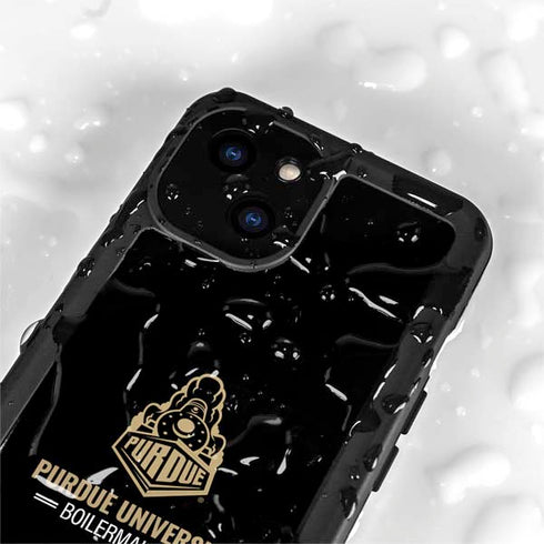 Purdue University Purdue University Boilermakers Signature Logo iPhone 15 Plus Waterproof Case
